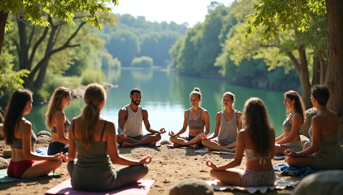 Group session illustration for collaborative self-awareness practice